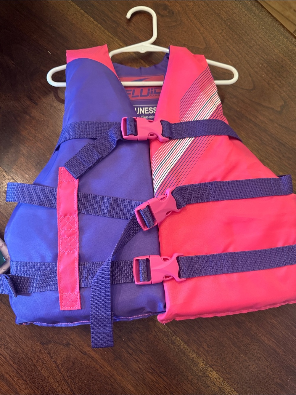 Fluid Kids Two-Tone Purple & Pink Life Jacket Float Vest